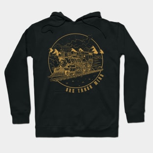 Railfan train one track mind train station Hoodie